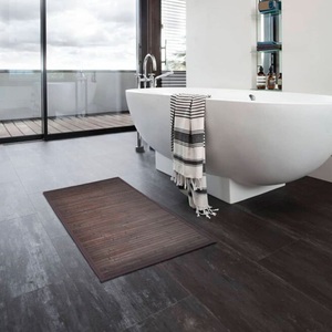 vidaXL, vidaXL Bambus-Badezimmermatten 2 Stk. 60×90 cm Dunkelbraun, 