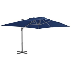 Diverse Hardware, Ampelschirm mit Aluminium-Mast 4 x 3 m Azurblau