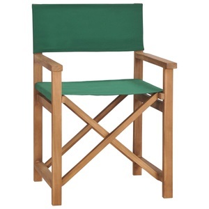 vidaXL, vidaXL Regiestuhl Massivholz Teak Grün, 