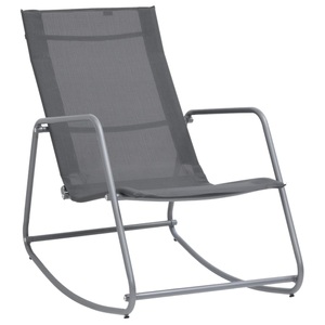 vidaXL, vidaXL Garten-Schaukelstuhl Grau 95x54x85 cm Textilene, 