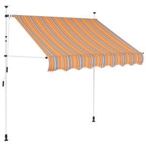 Diverse Hardware, Einziehbare Markise Handbetrieben 100 cm Gelb Blau Gestreift, vidaXL Einziehbare Markise Handbetrieben 100 cm Gelb Blau Gestreift