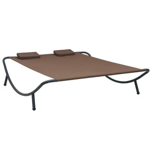 Outdoor-Loungebett Stoff Braun