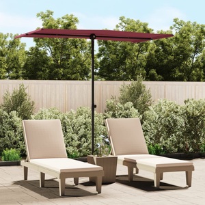 Sonnenschirm mit Aluminium-Mast 180 x 130 cm Bordeauxrot