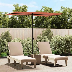 Diverse Hardware, Sonnenschirm mit Aluminium-Mast 2x1,5 m Terracotta-Rot