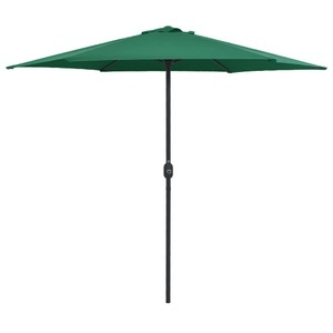 vidaXL, vidaXL Sonnenschirm mit Aluminium-Mast 270 x 246 cm Grün, vidaXL Sonnenschirm mit Aluminium-Mast 270x246 cm Grün