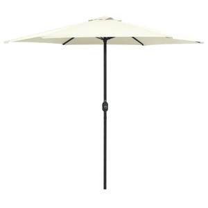 vidaXL, vidaXL Sonnenschirm mit Aluminium-Mast 270 x 246 cm Sandweiß, vidaXL Sonnenschirm mit Aluminium-Mast 270x246 cm Sandweiß