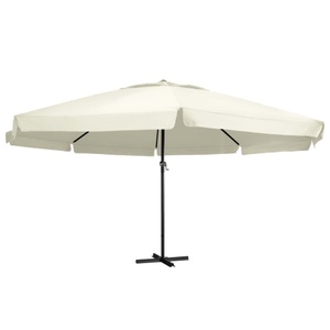 vidaXL, vidaXL Sonnenschirm mit Aluminium-Mast 600 cm Sandweiß