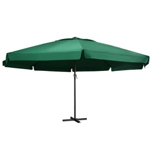 vidaXL, vidaXL Sonnenschirm mit Aluminium-Mast 600 cm Grün, vidaXL Sonnenschirm mit Aluminium-Mast 600 cm Grün