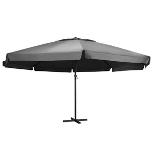 Diverse Hardware, Sonnenschirm mit Aluminium-Mast 600 cm Anthrazit