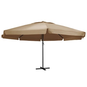 Diverse Hardware, Sonnenschirm mit Aluminium-Mast 600 cm Taupe