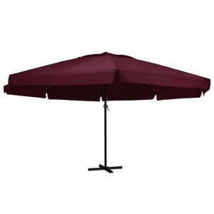Diverse Hardware, Sonnenschirm mit Aluminium-Mast 600 cm Bordeauxrot