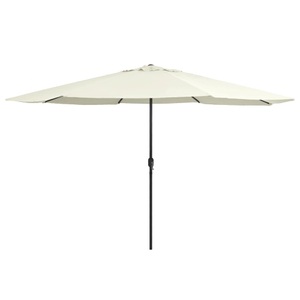 vidaXL Sonnenschirm mit Metall-Mast 400 cm Sandweiß