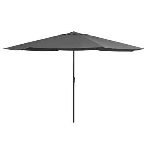 Diverse Hardware, Sonnenschirm mit Metall-Mast 400 cm Anthrazit