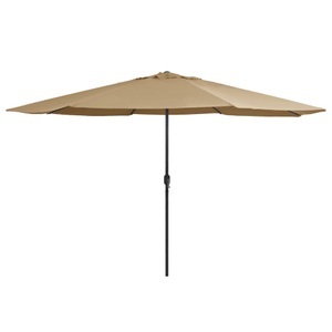 Diverse Hardware, Sonnenschirm mit Metall-Mast 400 cm Taupe