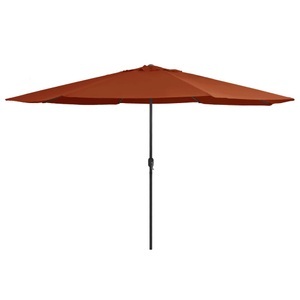Diverse Hardware, Sonnenschirm mit Metall-Mast 400 cm Terrakotta-Rot