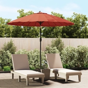 Diverse Hardware, Sonnenschirm mit Aluminium-Mast 270 cm Terracotta-Rot