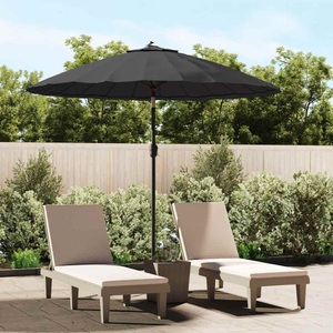 Diverse Hardware, Sonnenschirm mit Aluminium-Mast 270 cm Schwarz