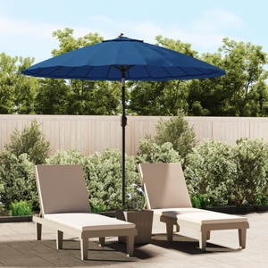 Diverse Hardware, Sonnenschirm mit Aluminium-Mast 270 cm Azurblau