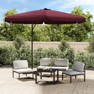 Diverse Hardware, Sonnenschirm mit Stahlmast 300 cm Bordeauxrot