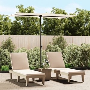 vidaXL, vidaXL Sonnenschirm mit Aluminium-Mast 180 x 130 cm Sandweiß, vidaXL Sonnenschirm mit Aluminium-Mast 180x110 cm Sandweiß