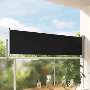 vidaXL, vidaXL Ausziehbare Seitenmarkise 80×300 cm Schwarz
