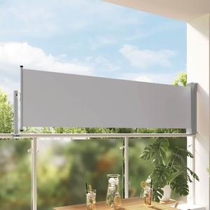 vidaXL, vidaXL Ausziehbare Seitenmarkise 80×300 cm Grau