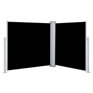 Diverse Hardware, Ausziehbare Seitenmarkise Schwarz 100 x 600 cm, vidaXL Ausziehbare Seitenmarkise Schwarz 100 x 600 cm