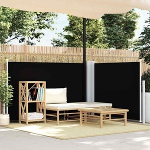 Diverse Hardware, Ausziehbare Seitenmarkise Schwarz 100 x 600 cm, vidaXL Ausziehbare Seitenmarkise Schwarz 100 x 600 cm