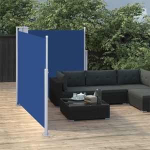 Diverse Hardware, Ausziehbare Seitenmarkise Blau 100 x 600 cm, vidaXL Ausziehbare Seitenmarkise Blau 100 x 600 cm