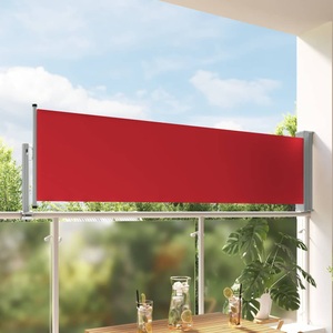 vidaXL, vidaXL Ausziehbare Seitenmarkise 80×300 cm Rot