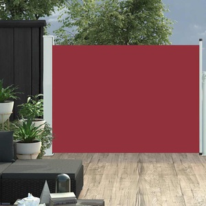vidaXL, vidaXL Ausziehbare Seitenmarkise 100×500 cm Rot, vidaXL Ausziehbare Seitenmarkise 100×500 cm Rot