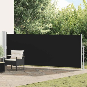 vidaXL, vidaXL Ausziehbare Seitenmarkise 140×500 cm Schwarz