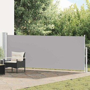 vidaXL, vidaXL Ausziehbare Seitenmarkise 140×500 cm Grau