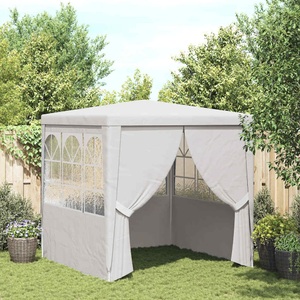 vidaXL, vidaXL Profi-Partyzelt mit Seitenwänden 2,5x2,5 m Weiß 90 g/m²