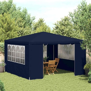 vidaXL, vidaXL Profi-Partyzelt mit Seitenwänden 4×4 m Blau 90 g/m²