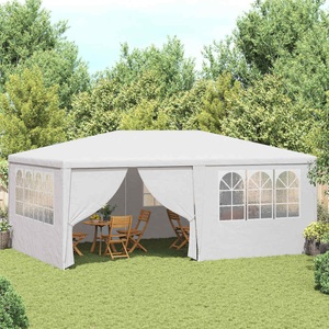 vidaXL, vidaXL Profi-Partyzelt mit Seitenwänden 4×6 m Weiß 90 g/m²