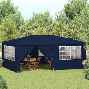 vidaXL, vidaXL Profi-Partyzelt mit Seitenwänden 4×6 m Blau 90 g/m²
