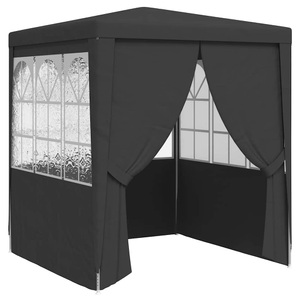 vidaXL, vidaXL Profi-Partyzelt mit Seitenwänden 2×2m Anthrazit 90 g/m²