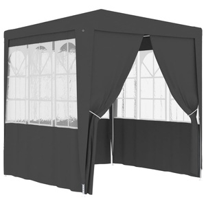 vidaXL, vidaXL Profi-Partyzelt mit Seitenwänden 2,5×2,5m Anthrazit 90 g/m², 
