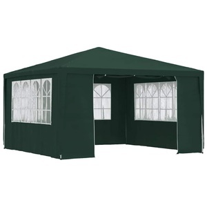 vidaXL, vidaXL Profi-Partyzelt mit Seitenwänden 4×4 m Grün 90 g/m², vidaXL Profi-Partyzelt mit Seitenwänden 4×4 m Grün 90 g/m²