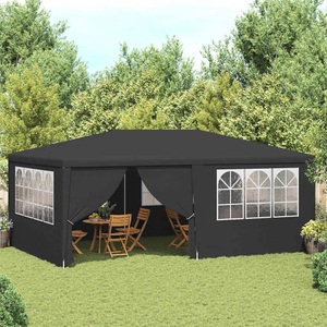 vidaXL, vidaXL Profi-Partyzelt mit Seitenwänden 4×6 m Anthrazit 90 g/m²