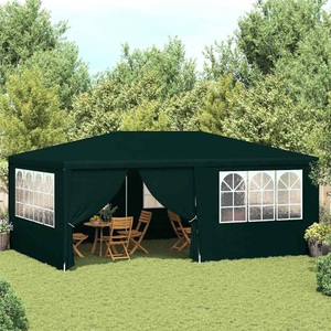 vidaXL, vidaXL Profi-Partyzelt mit Seitenwänden 4×6 m Grün 90 g/m²