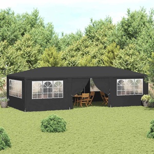 vidaXL, vidaXL Profi-Partyzelt mit Seitenwänden 4×9 m Anthrazit 90 g/m²