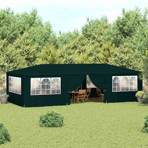 vidaXL, vidaXL Profi-Partyzelt mit Seitenwänden 4×9 m Grün 90 g/m²