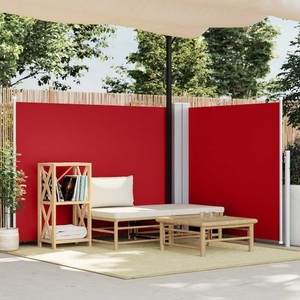Diverse Hardware, Ausziehbare Seitenmarkise Rot 140 x 1000 cm, vidaXL Ausziehbare Seitenmarkise Rot 140 x 1000 cm