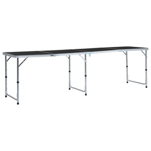Diverse Hardware, Klappbarer Campingtisch Grau Aluminium 240 x 60 cm, vidaXL Klappbarer Campingtisch Grau Aluminium 240 x 60 cm