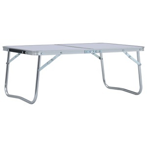 vidaXL, vidaXL Klappbarer Campingtisch Weiß Aluminium 60 x 40 cm, vidaXL Klappbarer Campingtisch Weiß Aluminium 60 x 40 cm