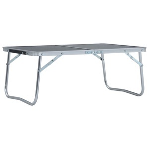 Diverse Hardware, Klappbarer Campingtisch Grau Aluminium 60 x 40 cm, vidaXL Klappbarer Campingtisch Grau Aluminium 60 x 40 cm