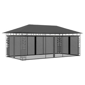 vidaXL, vidaXL Pavillon mit Moskitonetz 6x3x2,73 m Anthrazit
