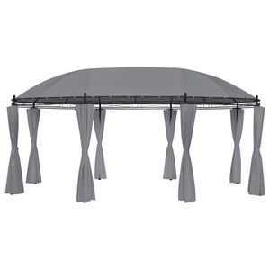 vidaXL, vidaXL Pavillon mit Vorhängen 520x349x255 cm Anthrazit
